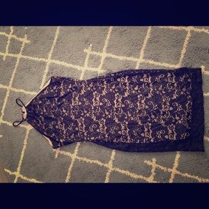 Black/tan lace Marciano dress